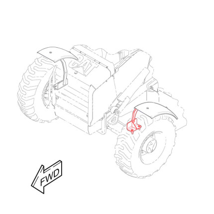 Suporte de Paralama e Paralama Dianteiro Esquerdo Para Caterpillar 416E - 2221801 e 1624004