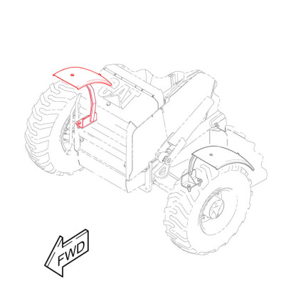 Suporte de Paralama e Paralama Dianteiro Direito Para Caterpillar 416E - 2221802 e 1624004