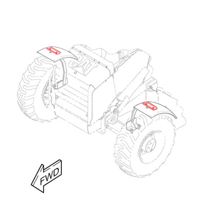 Placa de Apoio - Pisante do Paralama Dianteiro Caterpillar 416 e 416F2 - 3775319