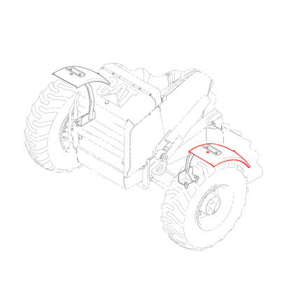 Paralama Dianteiro Esquerdo Para Caterpillar 416 e 416F2 - 4643254