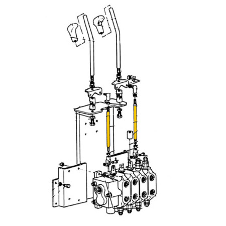85801515 - Tirante do Comando Hidráulico FB80.2 - FB80.3 - FB100.2 - FB100.3 - LB90 - LB110