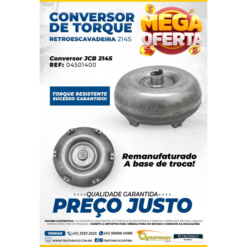 04501400 - Conversor de Torque Retroescavadeira JCB 214S