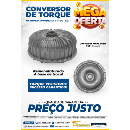 193628 - Conversor de Torque Retroescavadeira Massey Fergurson MF86 - 65R