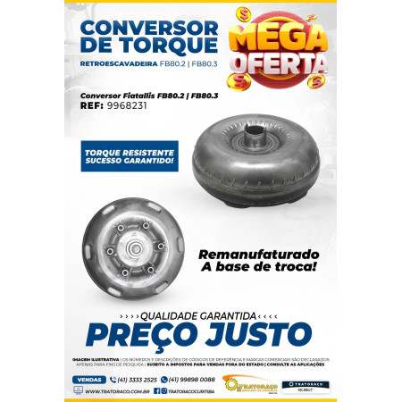9968231 - Conversor de Torque Retroescavadeira Fiatallis FB80.2 - FB80.3
