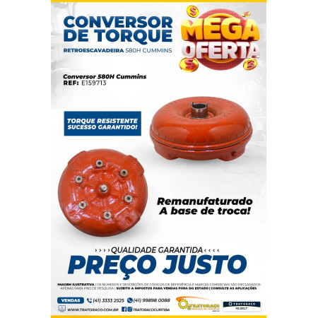 E159713 - Conversor de Torque da Cummins para Retroescavadeira Case 580H