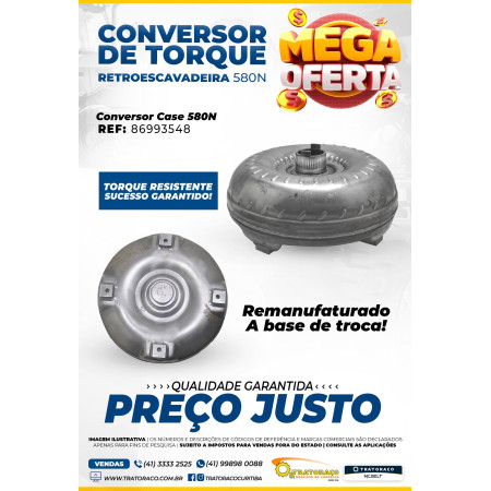86993548  - Conversor de Torque Retroescavadeira Case 580N