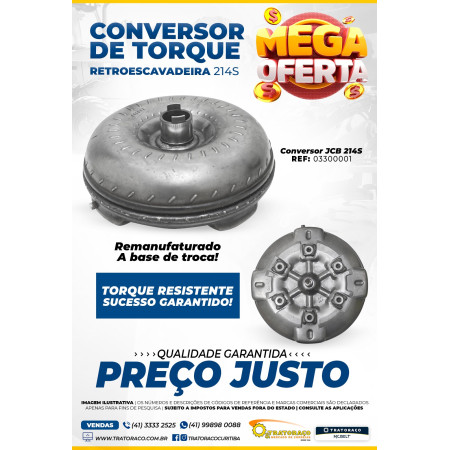 03300001 - Conversor de Torque Retroescavadeira JCB 214S