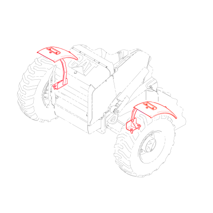 Paralamas e Suportes Dianteiros P/ 416 e 416F2 - 4643253 - 4643254 - 4643227 - 4643226
