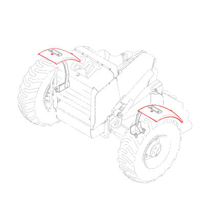 Paralamas Dianteiros Caterpillar 416 / 416F2 – 4643254 e 4643253
