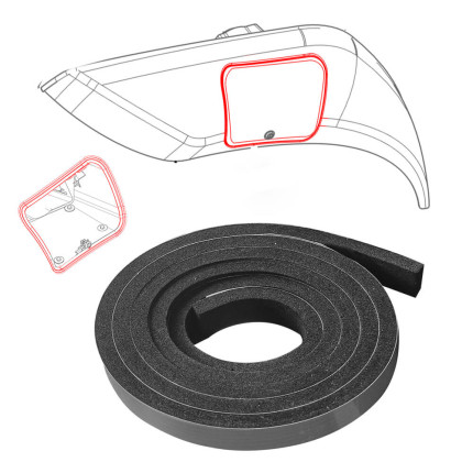 Borracha de Vedação Paralamas Traseiros Caterpillar 416E - 2200738 e 2443113