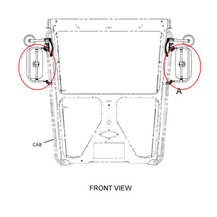 Espelho Retrovisor Para Caterpillar – 5P6871