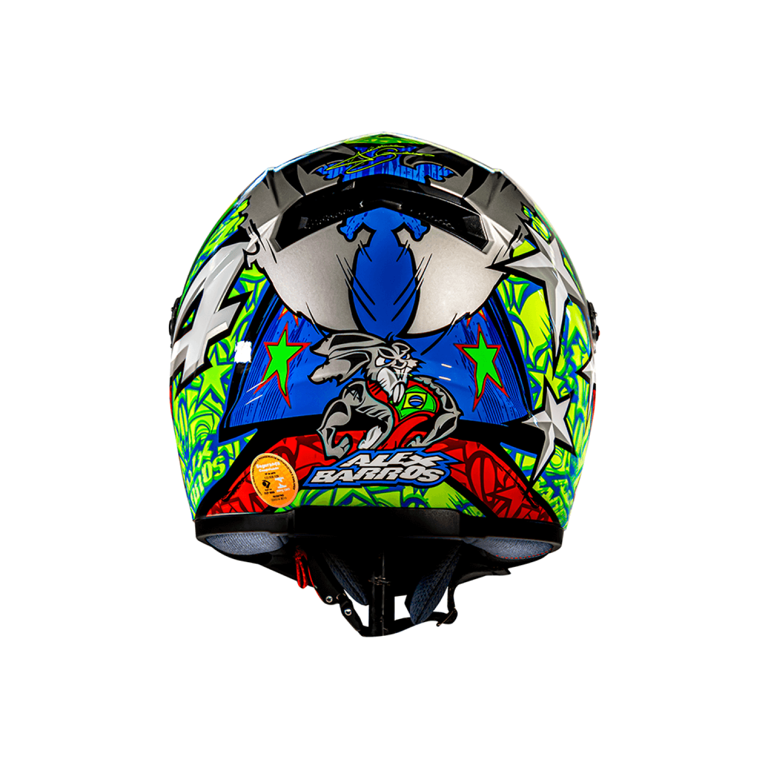 Capacete LS2 FF358 Réplica Alex Barros Prata