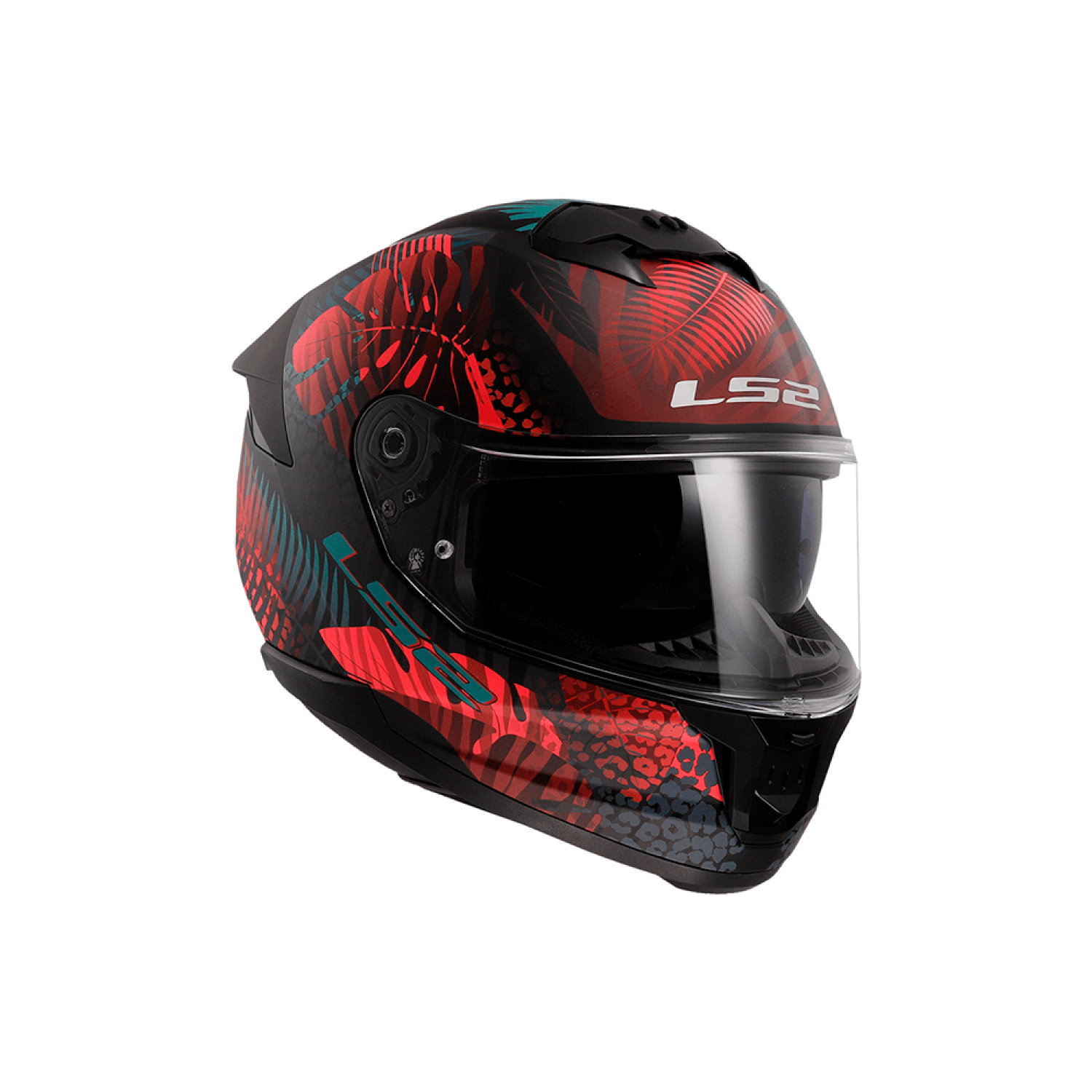 リィエルアニムス　ffr Capacete LS2 FF808 Stream 2 Jungle Preto Fosco/Rosa/Azul