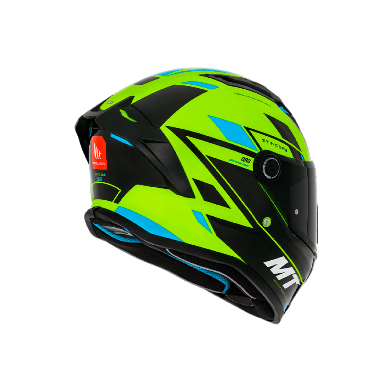 Capacete MT Stinger 2 Zivze C3 Fluor Amarelo/Preto
