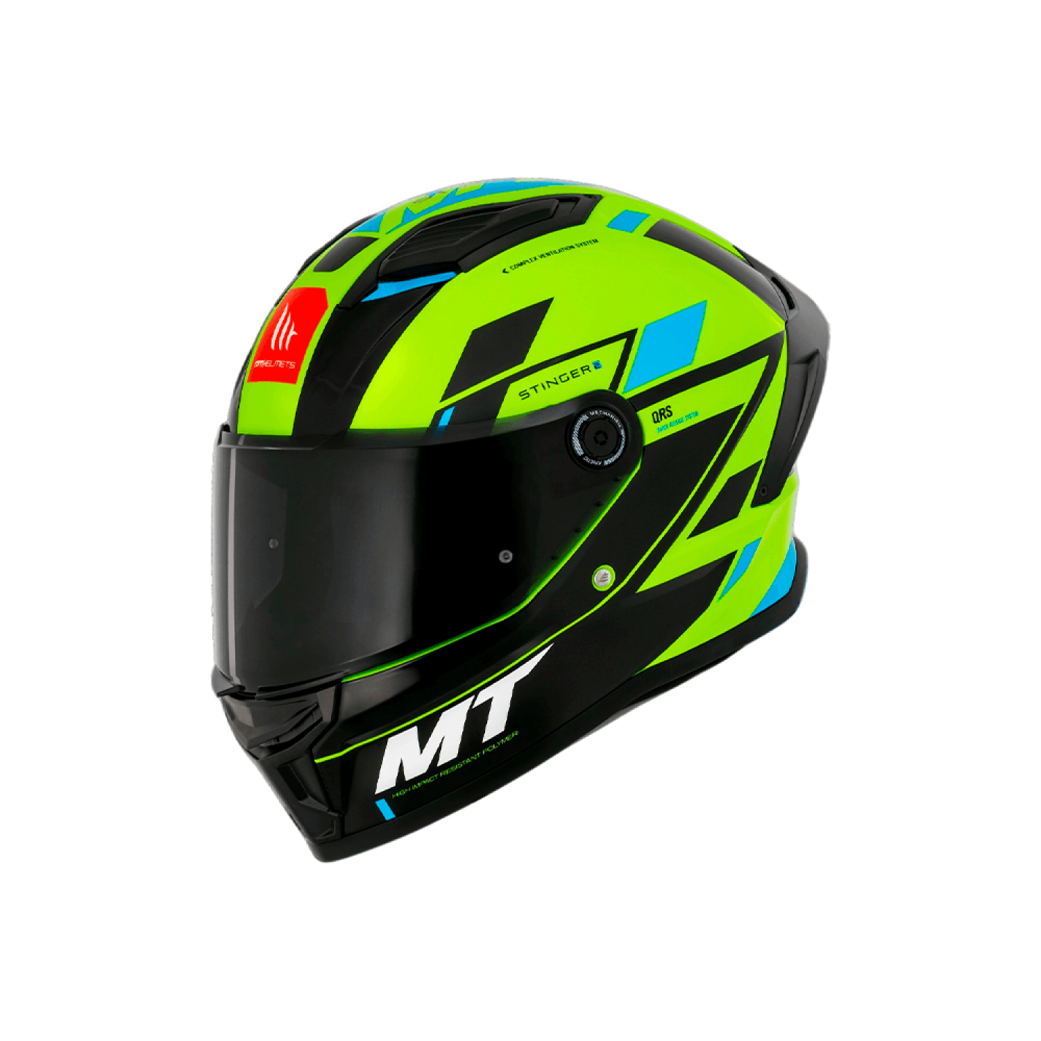 Capacete MT Stinger 2 Zivze C3 Fluor Amarelo/Preto