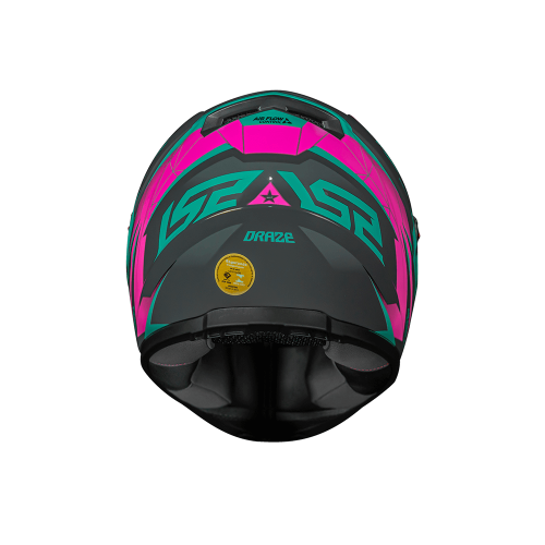 Capacete LS2 FF358 Draze Cinza/Verde/Rosa