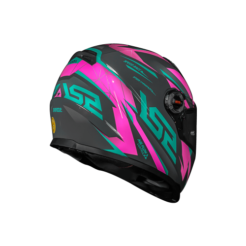 Capacete LS2 FF358 Draze Cinza/Verde/Rosa