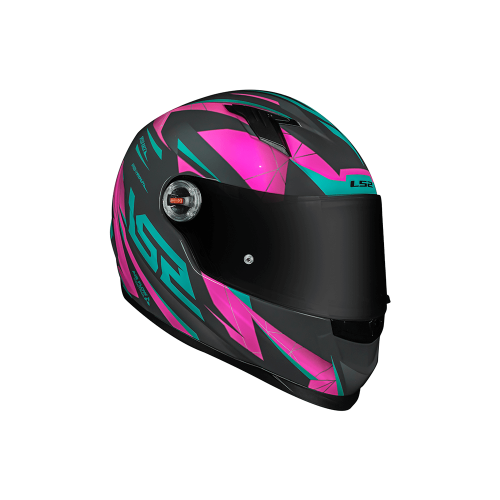 Capacete LS2 FF358 Draze Cinza/Verde/Rosa