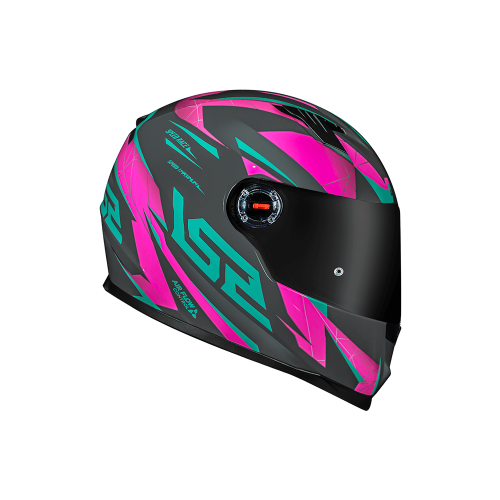 Capacete LS2 FF358 Draze Cinza/Verde/Rosa