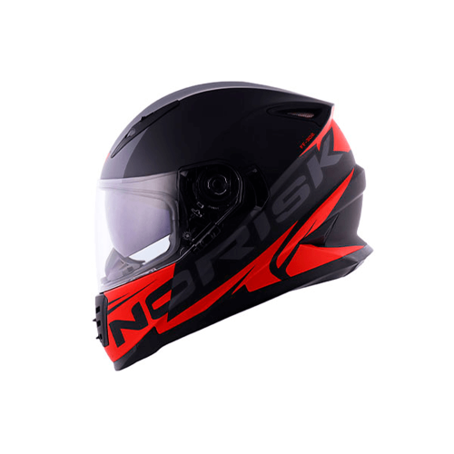 Capacete Norisk FF302 Manty Preto Fosco/Vermelho