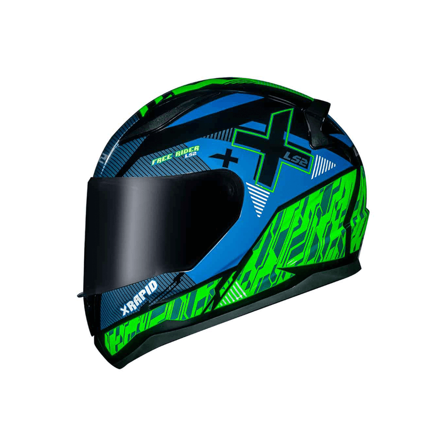 Capacete LS2 FF353 Rapid Xtreet Preto/Verde
