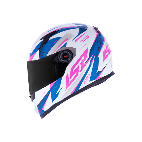 Capacete LS2 FF358 Draze Branco/Azul/Rosa