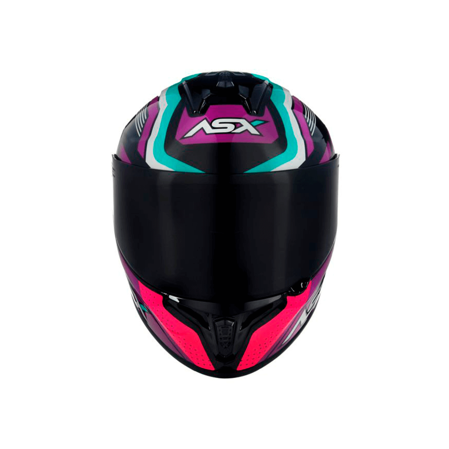 Capacete ASX Draken Cougar Preto/Rosa/Tifany