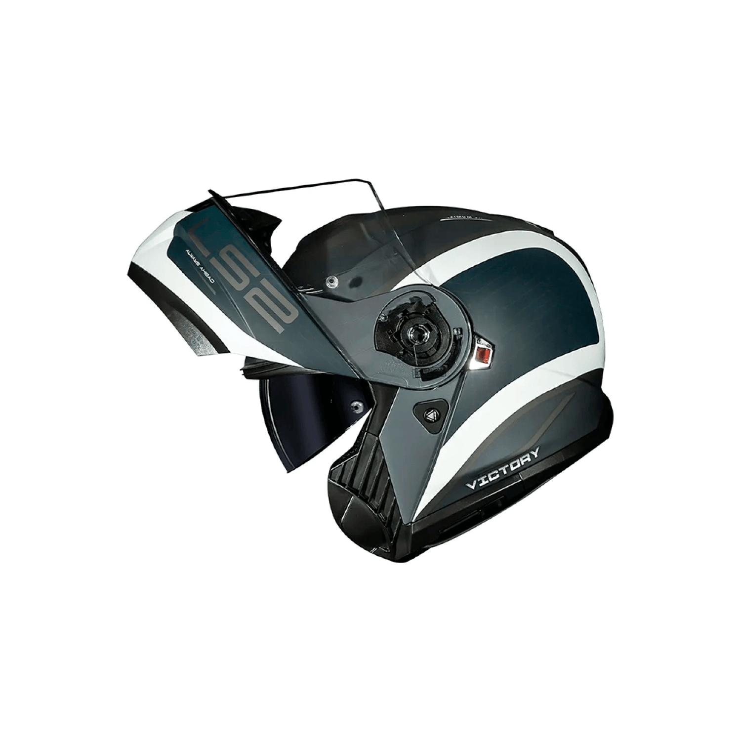 Capacete LS2 FF908 Strobe 2 Victory Cinza Fosco/Azul/Areia