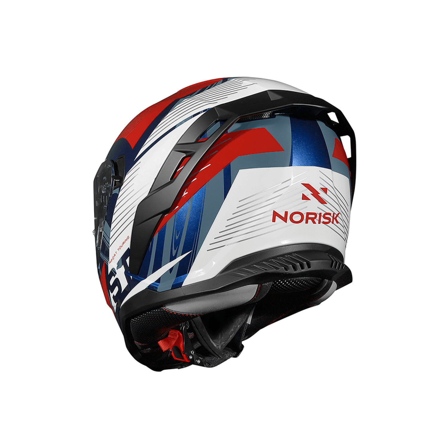 Capacete Norisk Strada 2 ST Branco/Azul/Vermelho