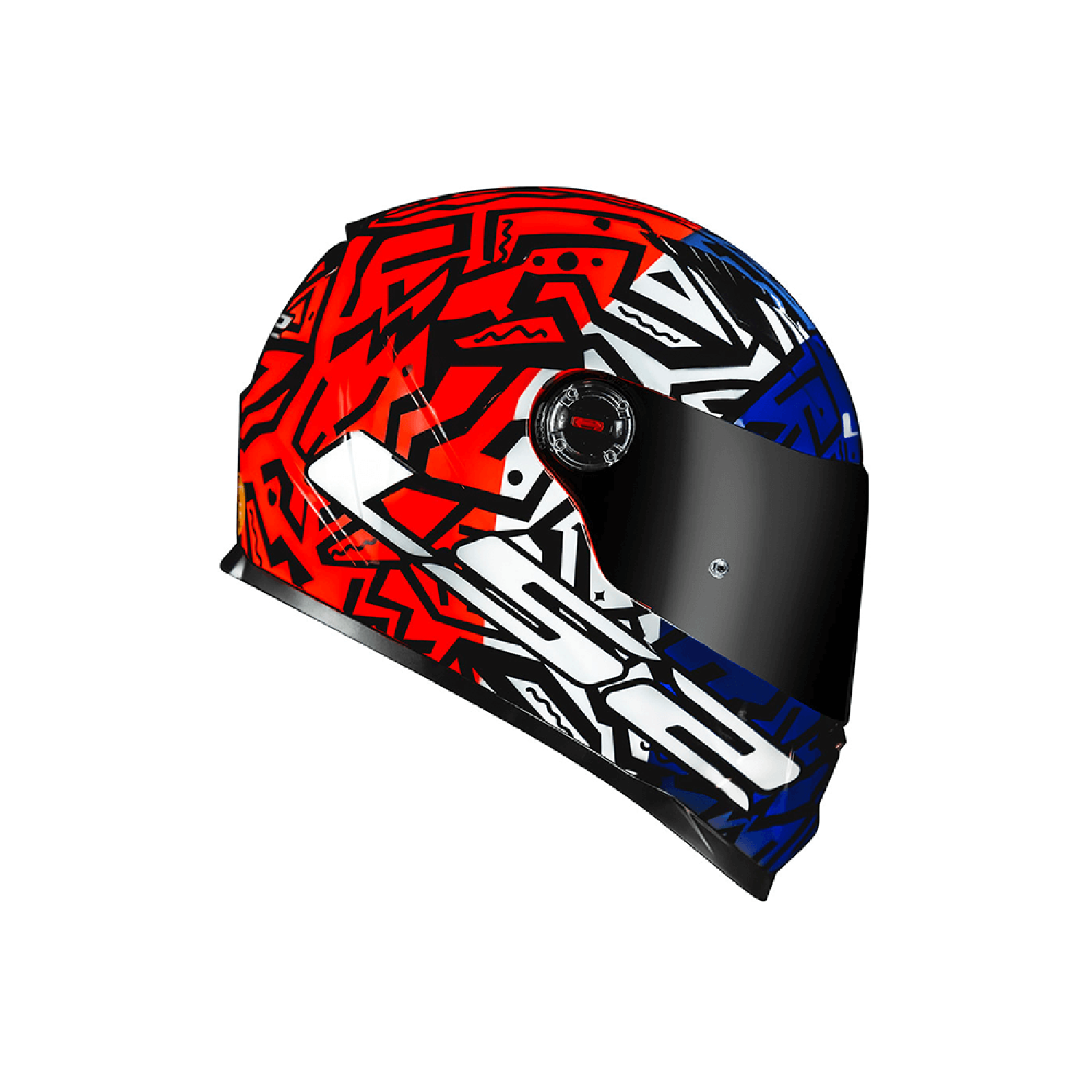 Capacete LS2 FF358 Memphis Laranja/Azul