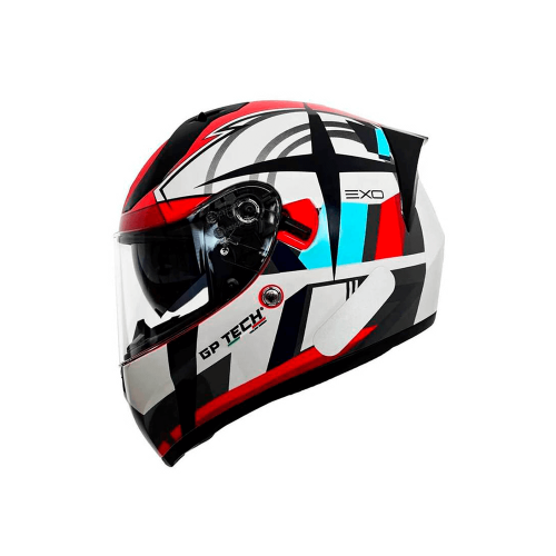 Capacete GP Tech V128 Exo SV Vermelho/Cinza