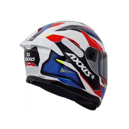 Capacete AXXIS Hummer B Nigthawk E5 Vermelho/Azul/Branco