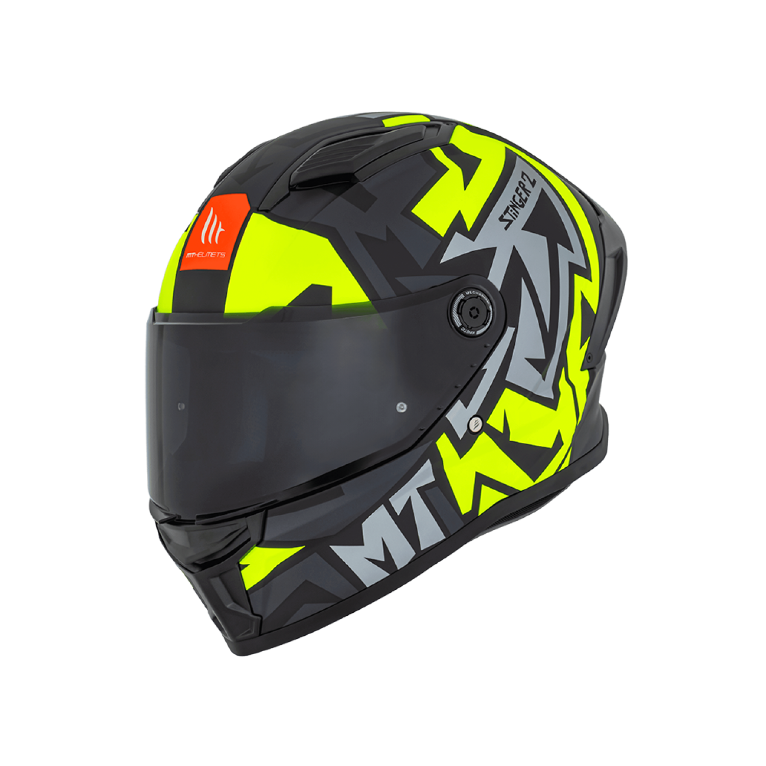 Capacete MT Stinger 2 Meld B3 Amarelo Fluor Fosco
