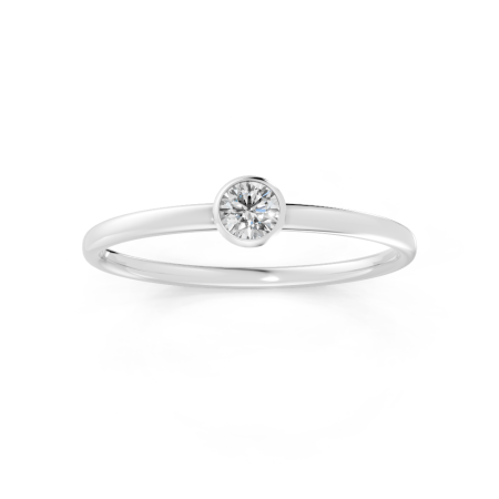 Anel Punto 10 Pontos Ouro Branco