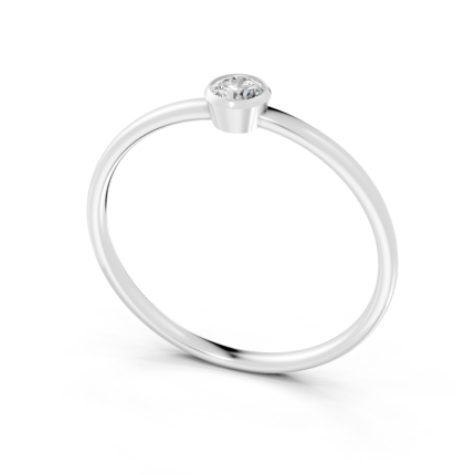 Anel Punto 10 Pontos Ouro Branco