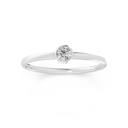 Anel Punto 10 Pontos Ouro Branco