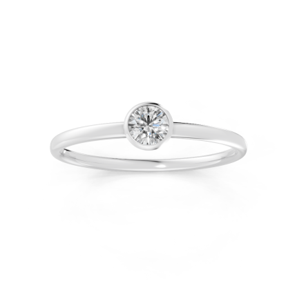 Anel Punto 15 Pontos Ouro Branco