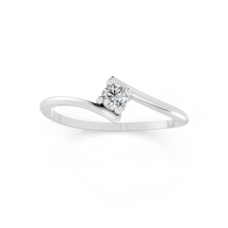 Anel Laccio 10 Pontos Ouro Branco