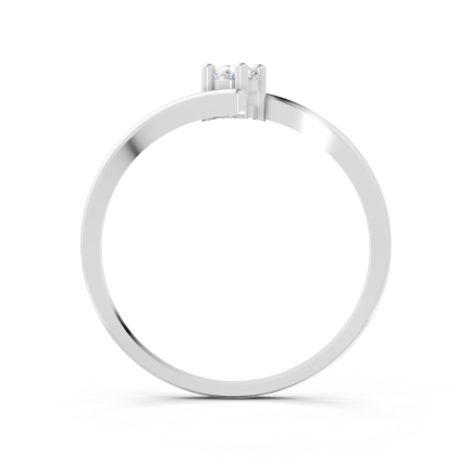 Anel Laccio 10 Pontos Ouro Branco