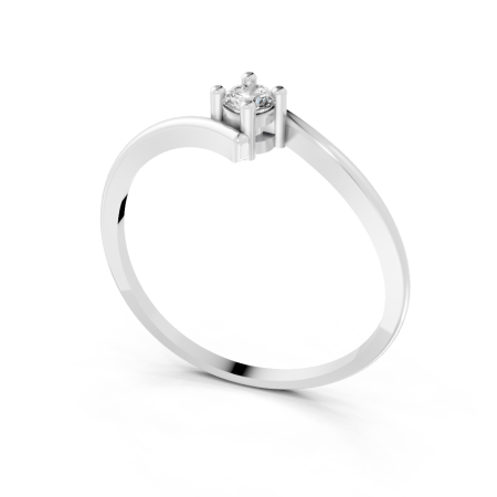 Anel Laccio 10 Pontos Ouro Branco