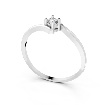 Anel Laccio 10 Pontos Ouro Branco