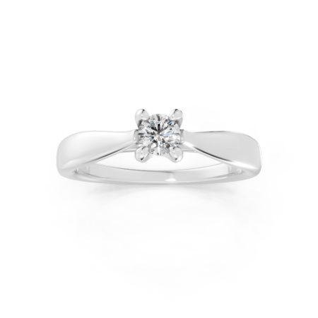 Anel Alba 20 Pontos Ouro Branco