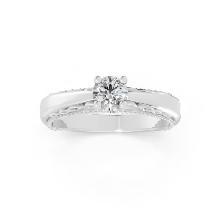 Anel Princess 30 Pontos Ouro Branco