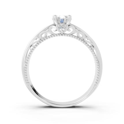 Anel Princess 40 Pontos Ouro Branco