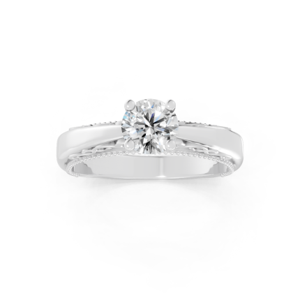 Anel Princess 50 Pontos Ouro Branco