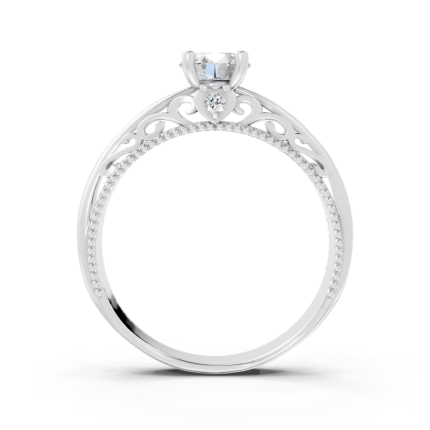 Anel Princess 50 Pontos Ouro Branco