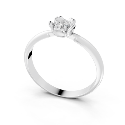 Anel Fiore 10 Pontos Ouro Branco