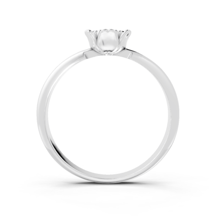 Anel Fiore 15 Pontos Ouro Branco