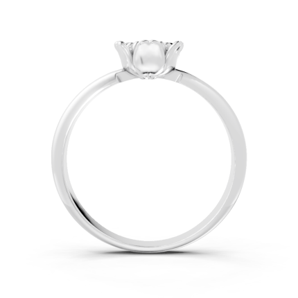 Anel Fiore 20 Pontos Ouro Branco