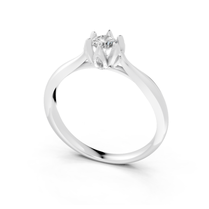 Anel Tulinea 20 Pontos Ouro Branco